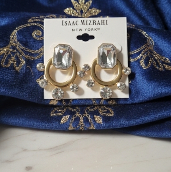 Isaac Mizrahi Jewelry - Isaac Mizrahi Gold CZ Chunky Earrings